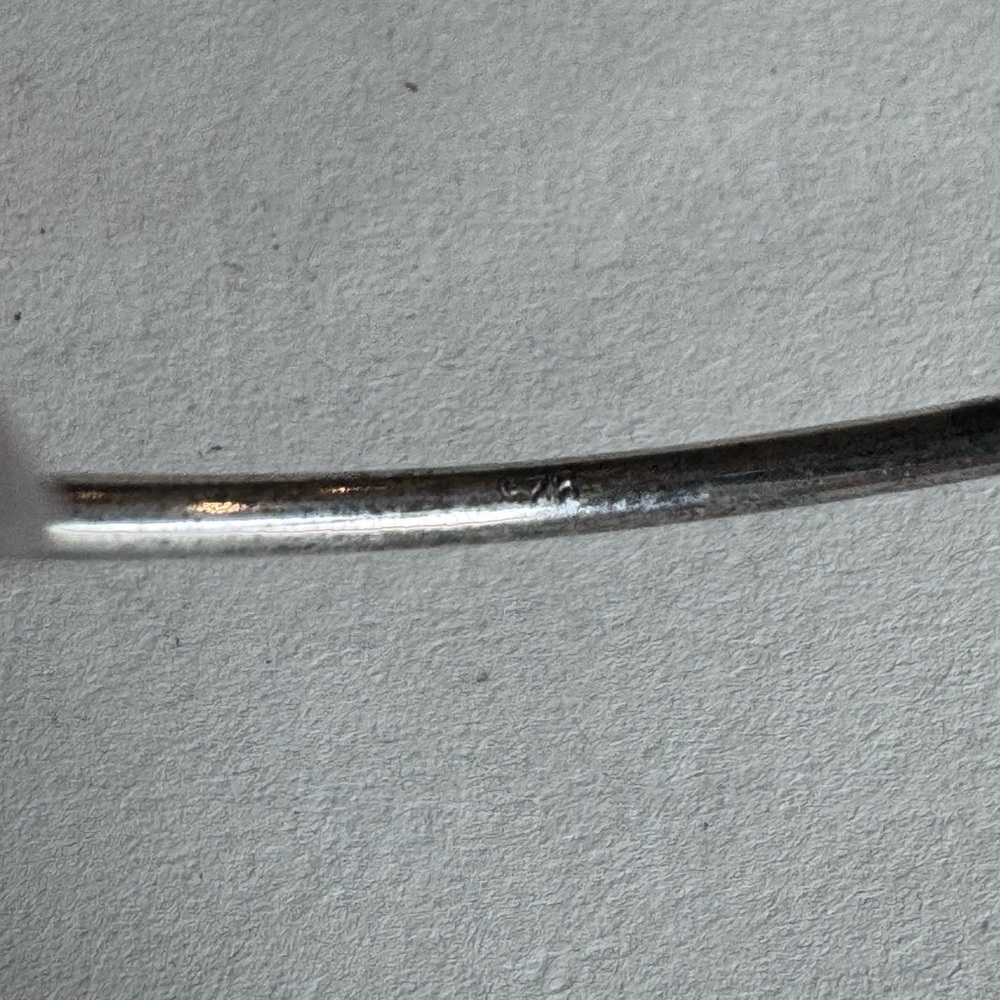 Sterling Silver Cuff Bracelet with 2 Accent Ball Ends 6.5" 8.5g - Picture 7 of 9